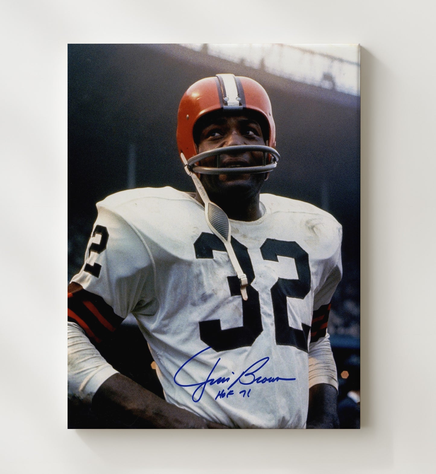 Jim Brown - Cleveland Football Classic Running Back Portrait Hof 71 Football Wall Art - football wall art print