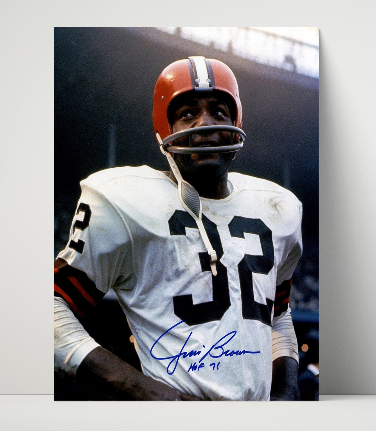 Jim Brown - Cleveland Football Classic Running Back Portrait Hof 71 Football Wall Art - football wall art print