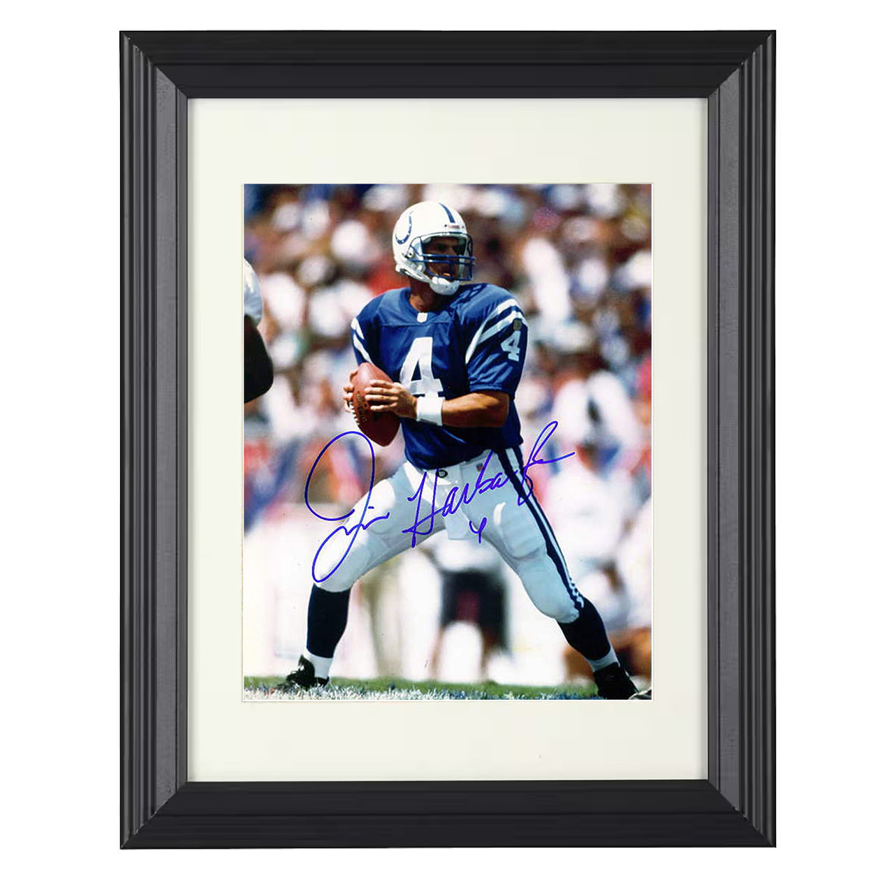 Jim Harbaugh – Captain Comeback Image – 8x10 black beveled framed football wall art