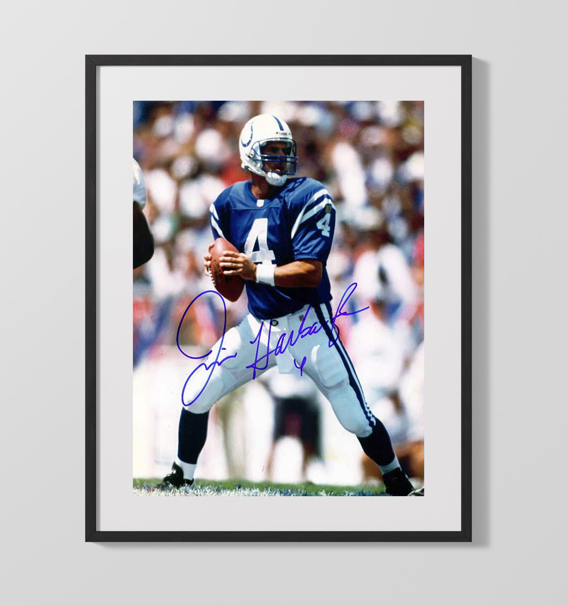 Jim Harbaugh - Captain Comeback Vintage Football Wall Art - 16x20 Gallery Frame football decor