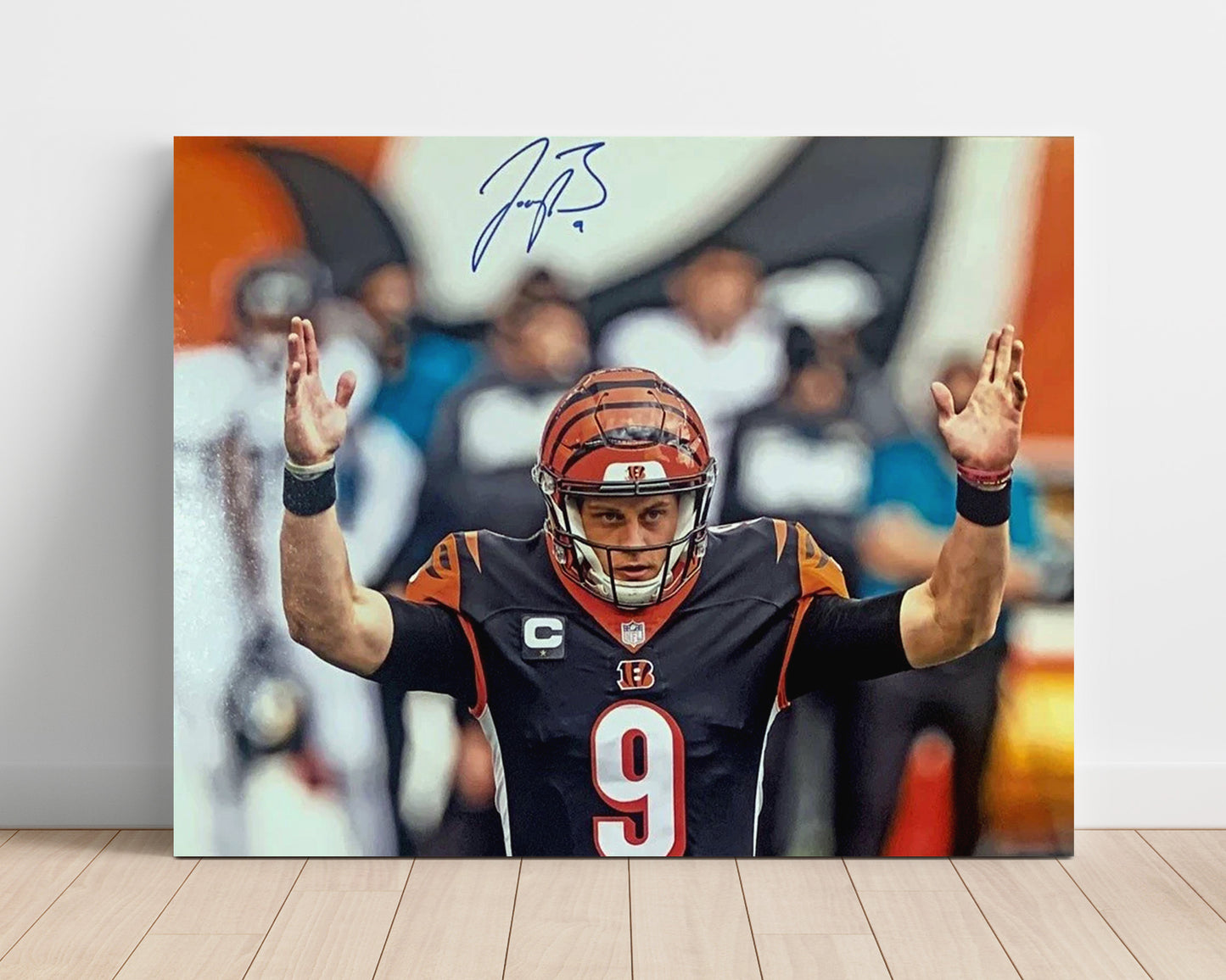 Joe Burrow - Bengal Leader Football Wall Art - football wall art print