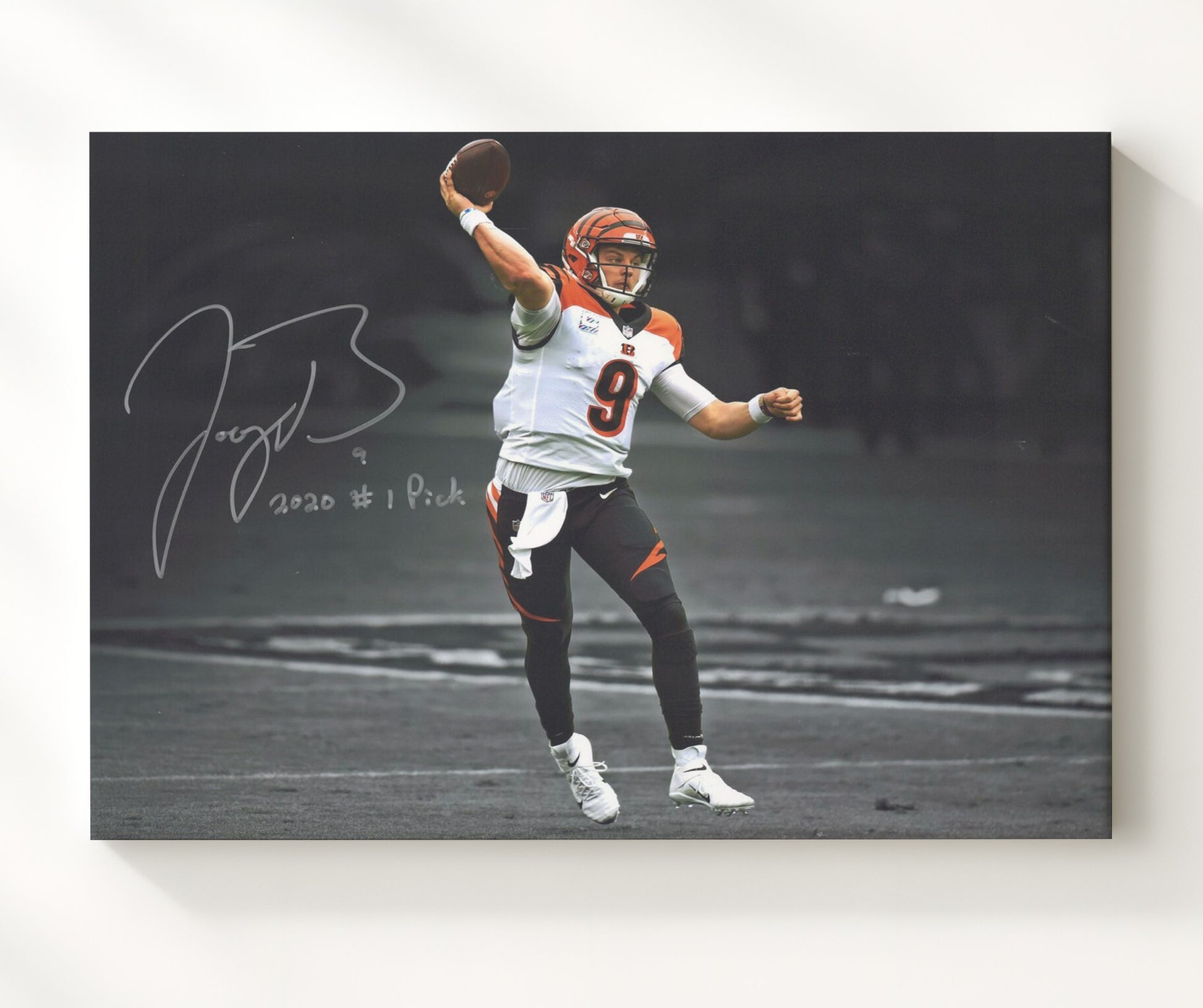 Joe Burrow - Spotlight QB Football Wall Art - football wall art print