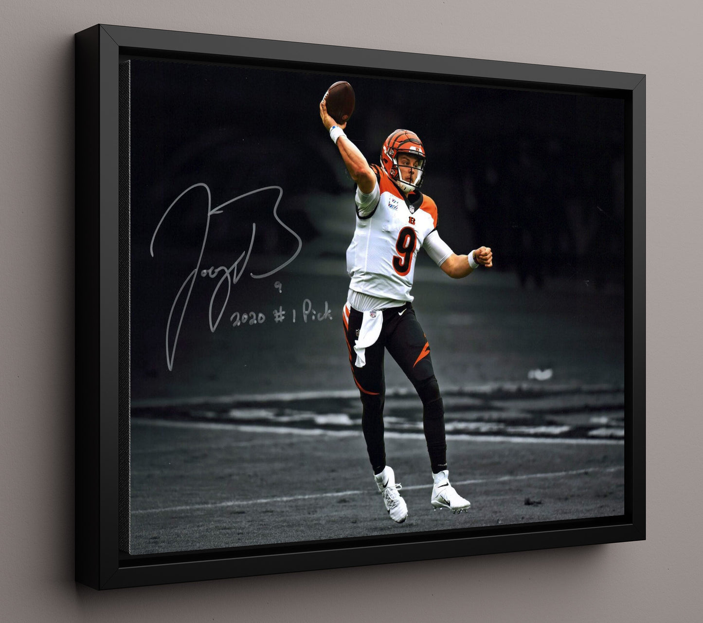 Joe Burrow - Spotlight QB Football Wall Art - football wall art print