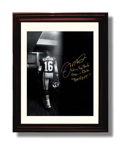 Joe Montana - Perfect 4-0 8x10 Canvas vintage football wall art