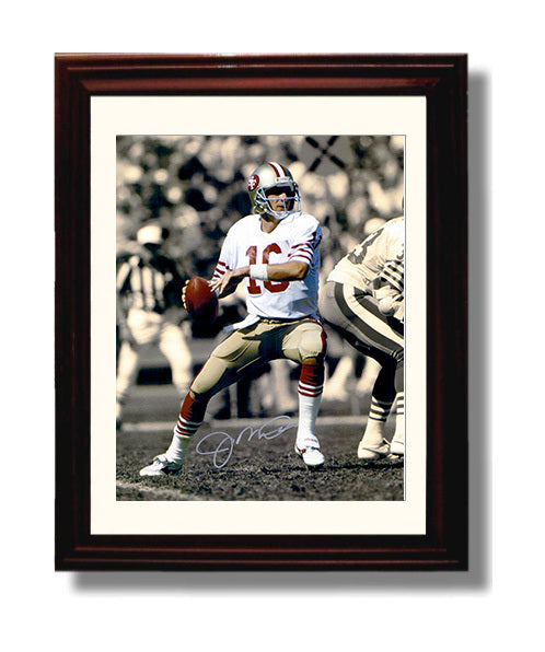Joe Montana - San Francisco Football Quarterback Throwing Pass 8x10 Canvas vintage football wall art