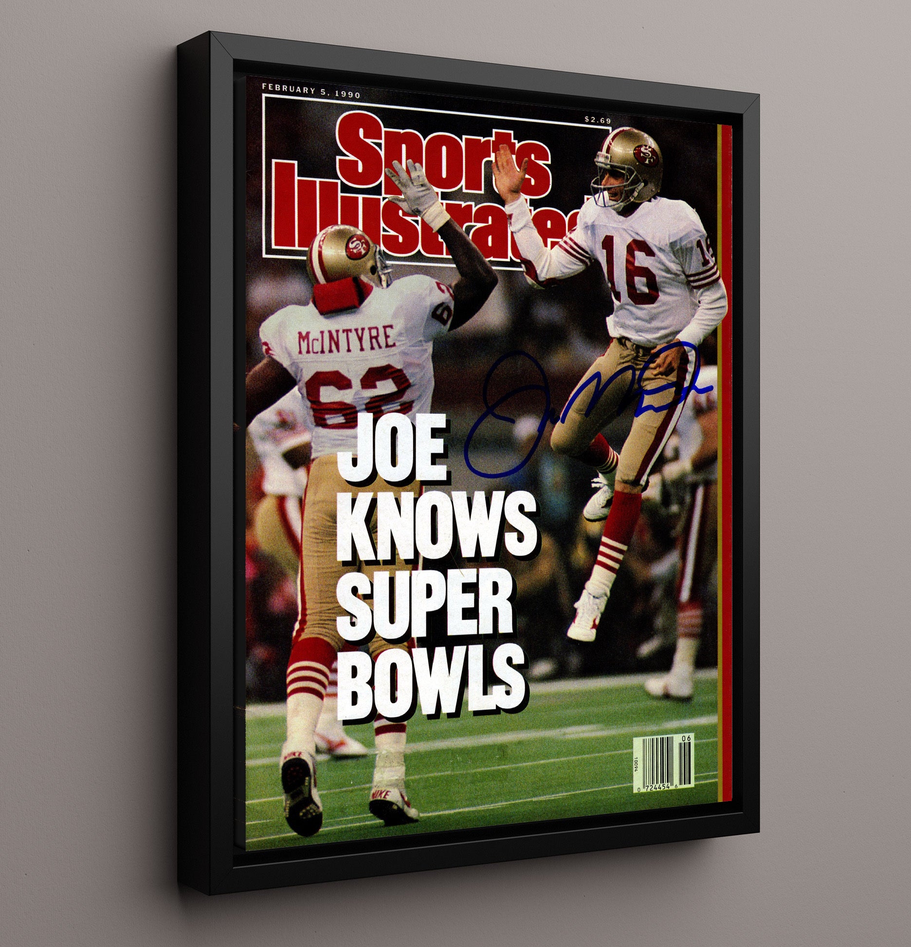 Joe Montana Super Bowls - Joe Knows Football Wall Art - football wall art print