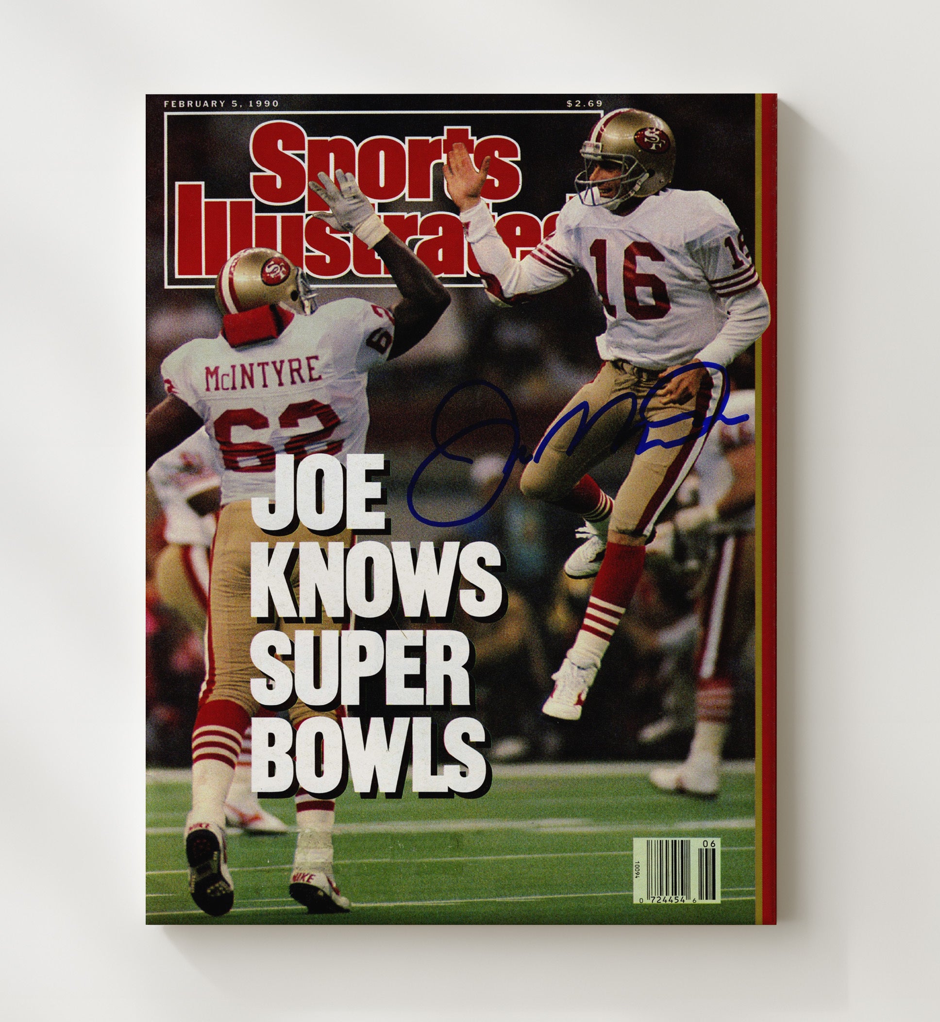 Joe Montana Super Bowls - Joe Knows Football Wall Art - football wall art print