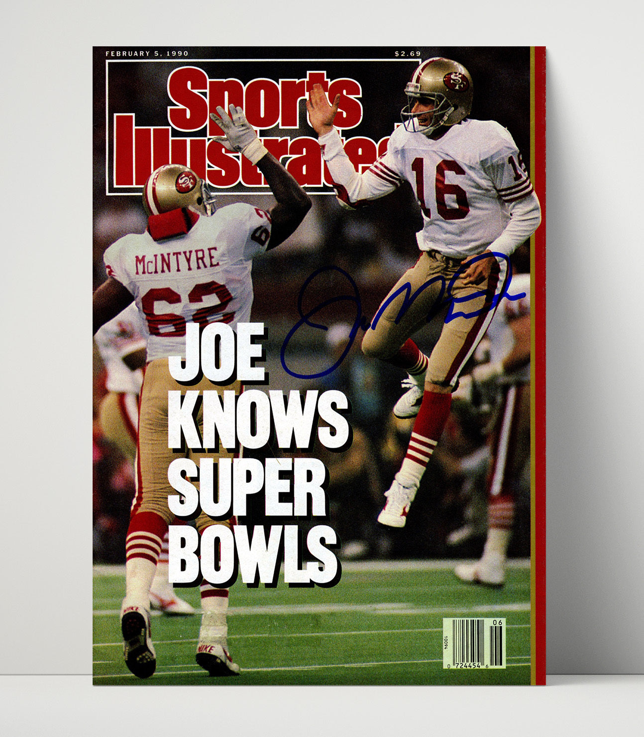 Joe Montana Super Bowls - Joe Knows Vintage Football Wall Art - 16x20 Unframed Print football decor