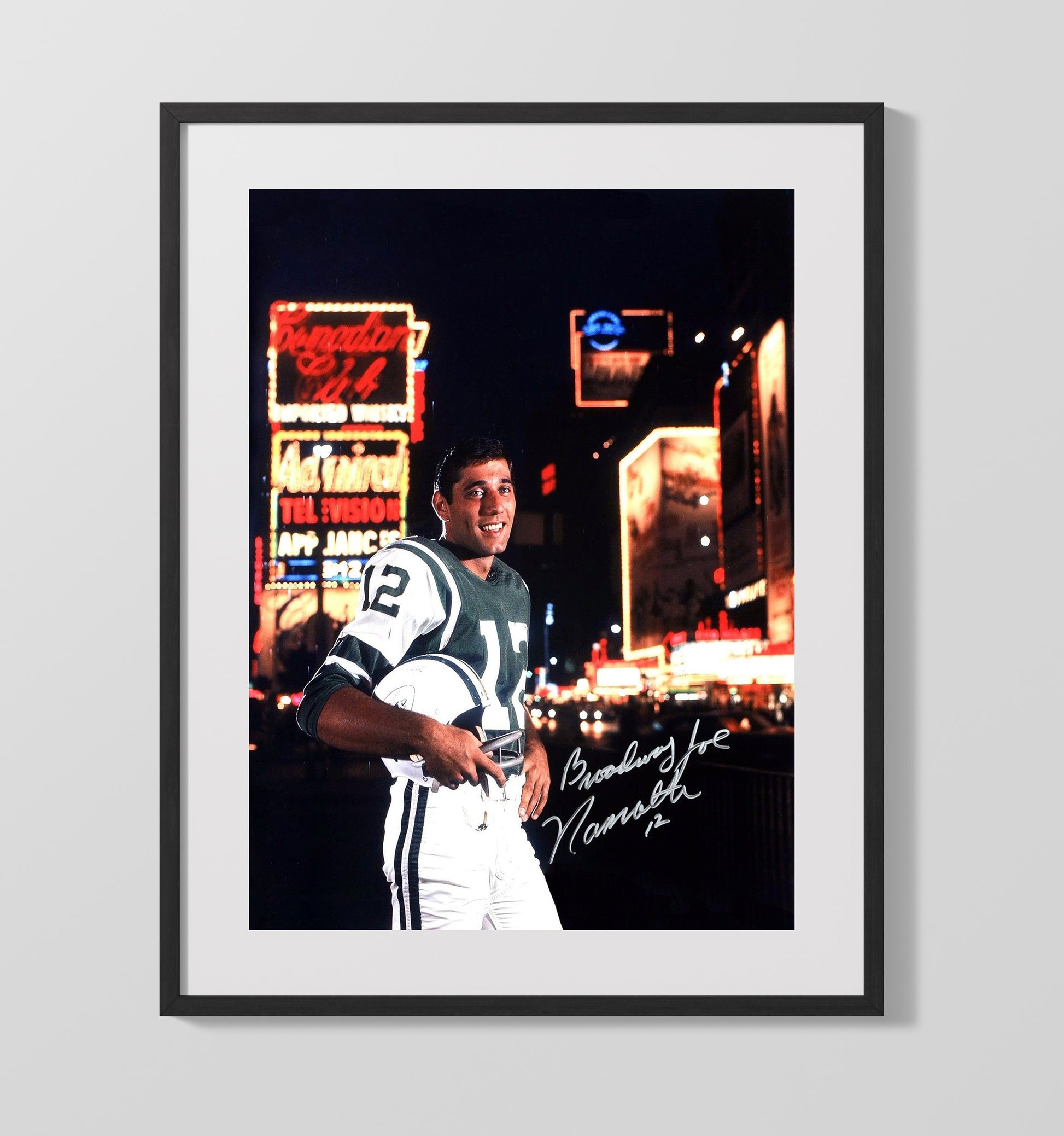 Joe Namath - Broadway Joe Vintage Football Wall Art - 16x20 Gallery Frame football decor