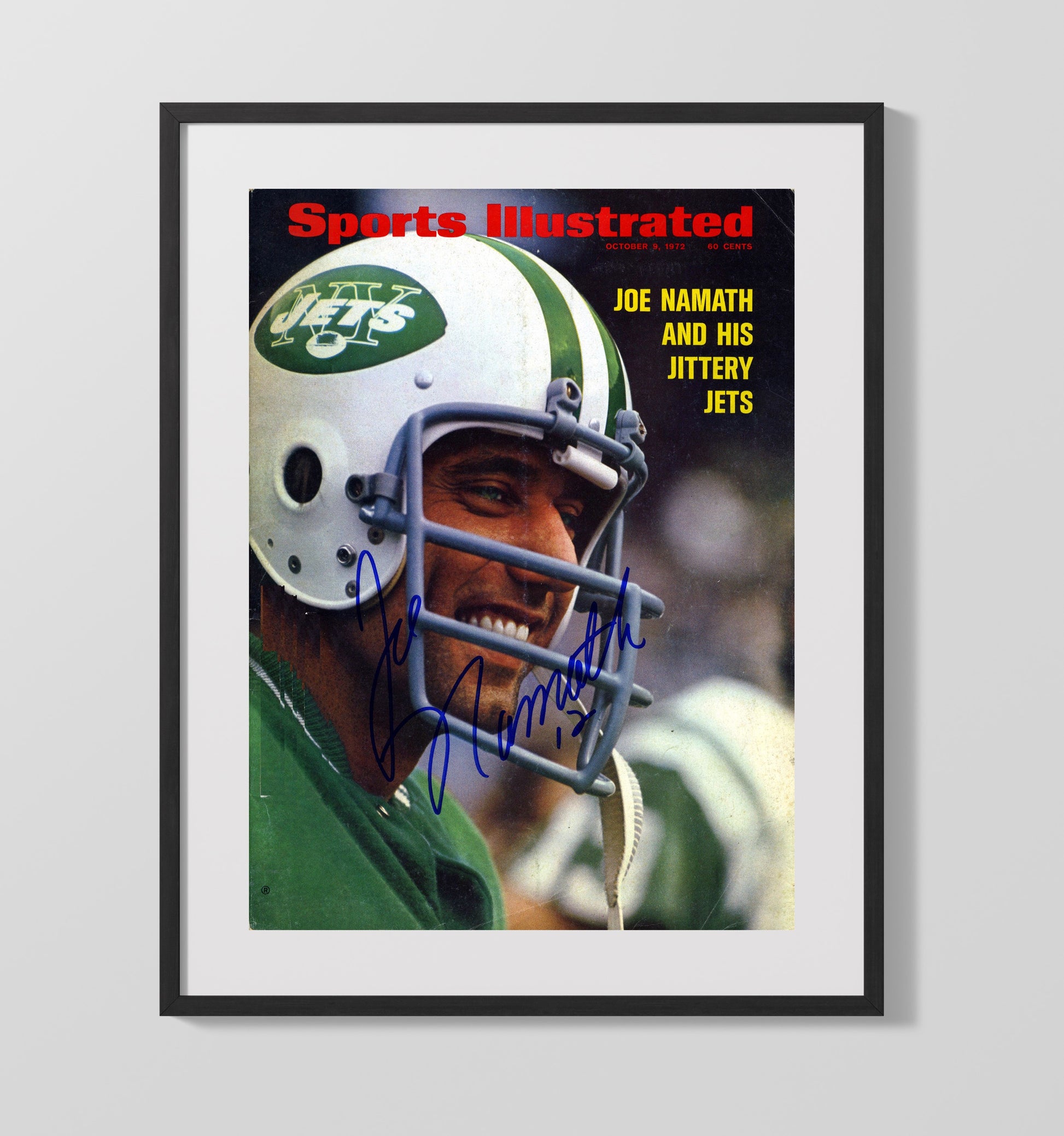 Joe Namath - Broadway Smile Football Wall Art - football wall art print