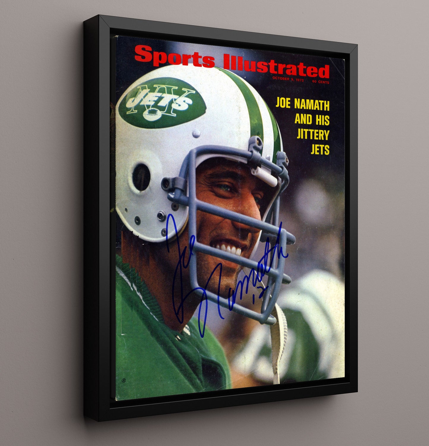 Joe Namath - Broadway Smile Football Wall Art - football wall art print