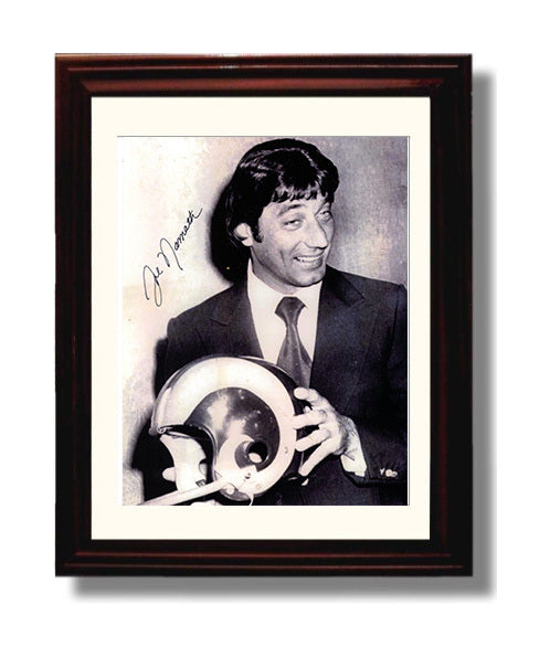 Joe Namath - New York Football Quarterback Holding Rams Helmet 8x10 Canvas vintage football wall art