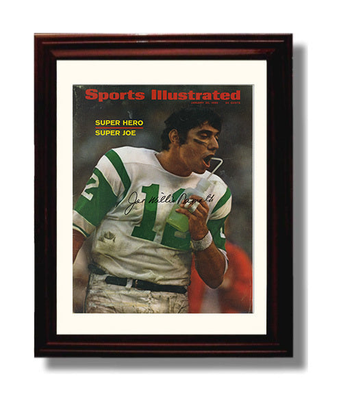 Joe Namath - New York Football Super Bowl III Hero SI Cover 1969 8x10 Canvas vintage football wall art