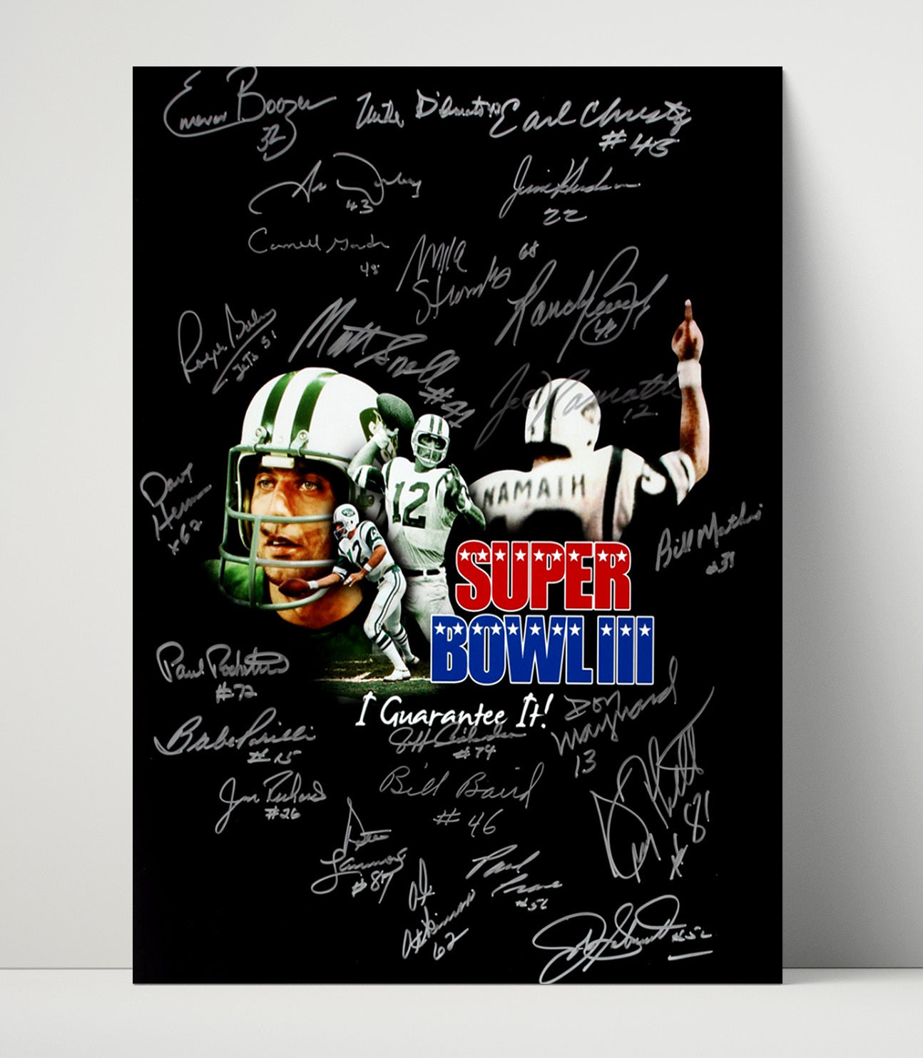 Joe Namath - New York Football Super Bowl Iii Guarantee Poster Composite Football Wall Art - football wall art print