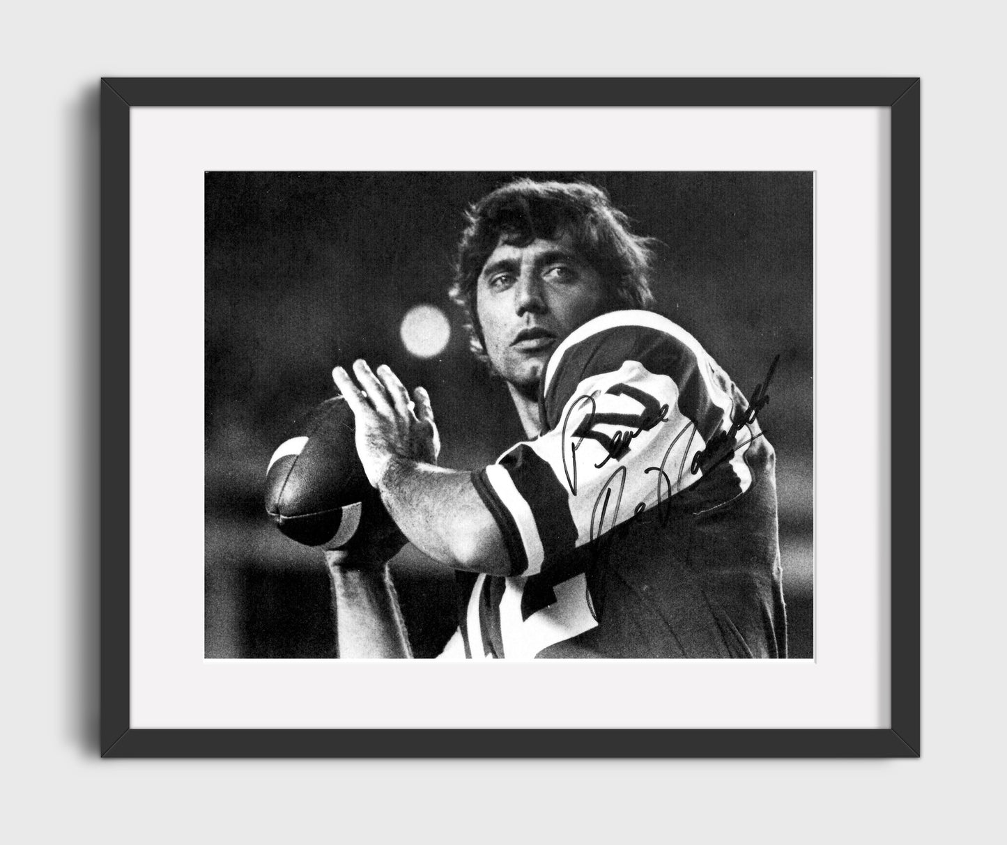 Joe Namath Jets - Broadway Joe Vintage Football Wall Art - 16x20 Gallery Frame football decor