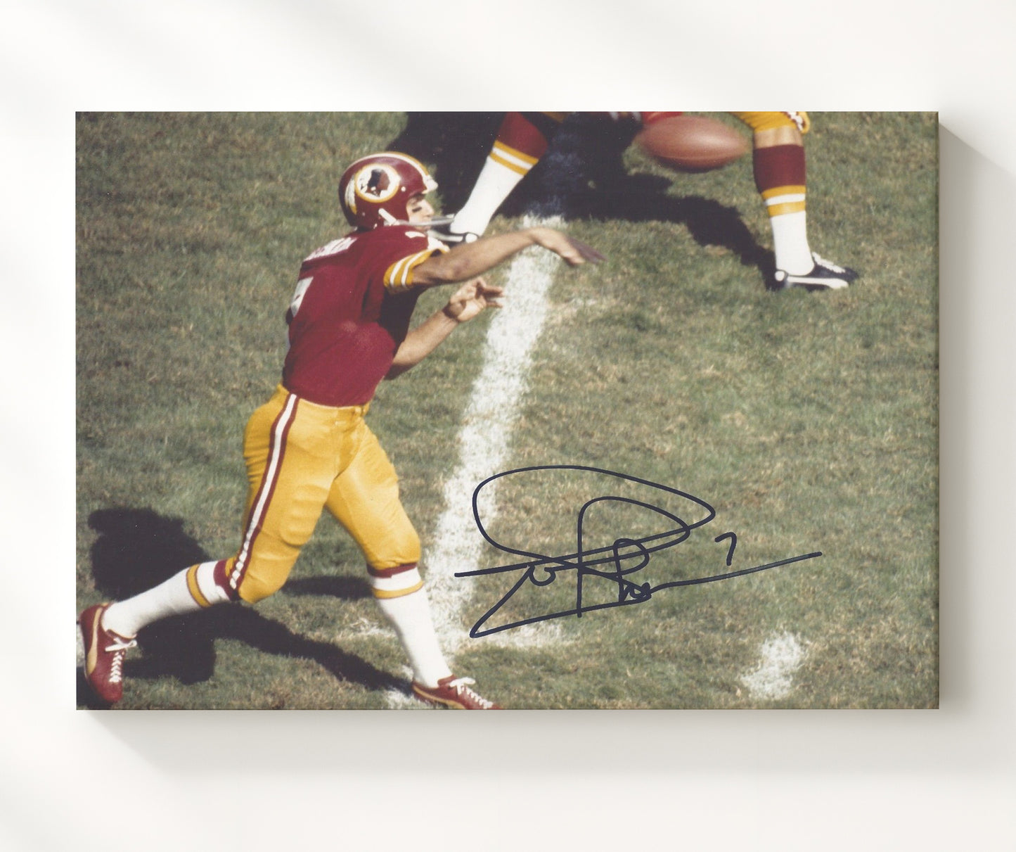 Joe Theismann - Classic Release Vintage Football Wall Art - 20x24 Canvas football decor