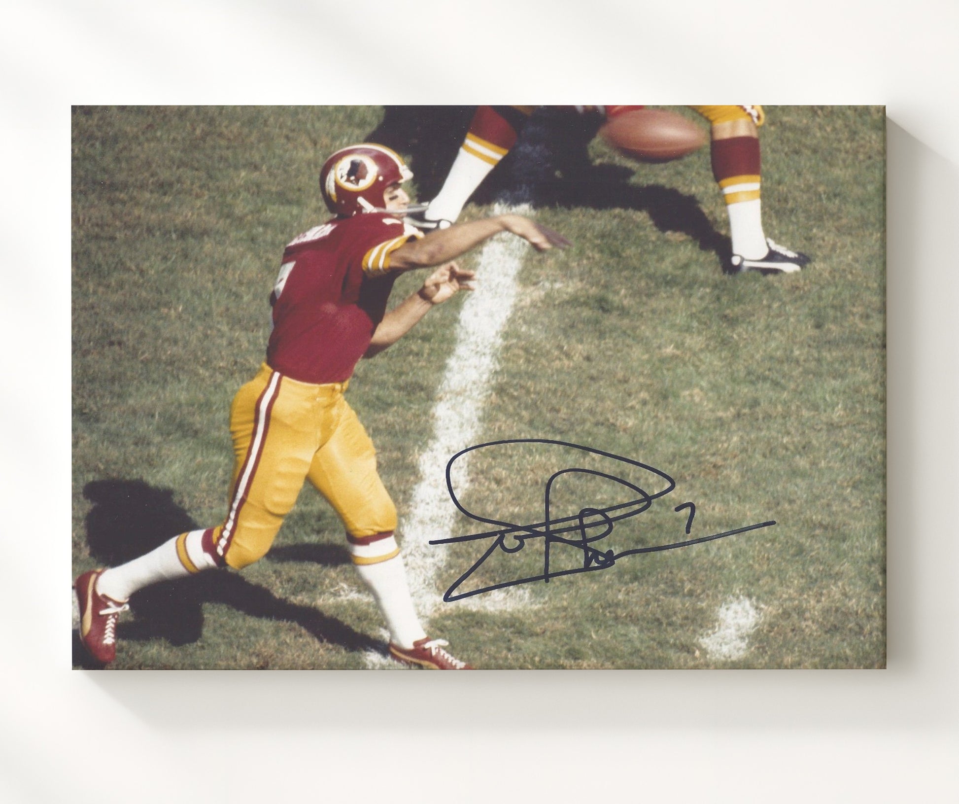 Joe Theismann - Classic Release Vintage Football Wall Art - 20x24 Canvas football decor