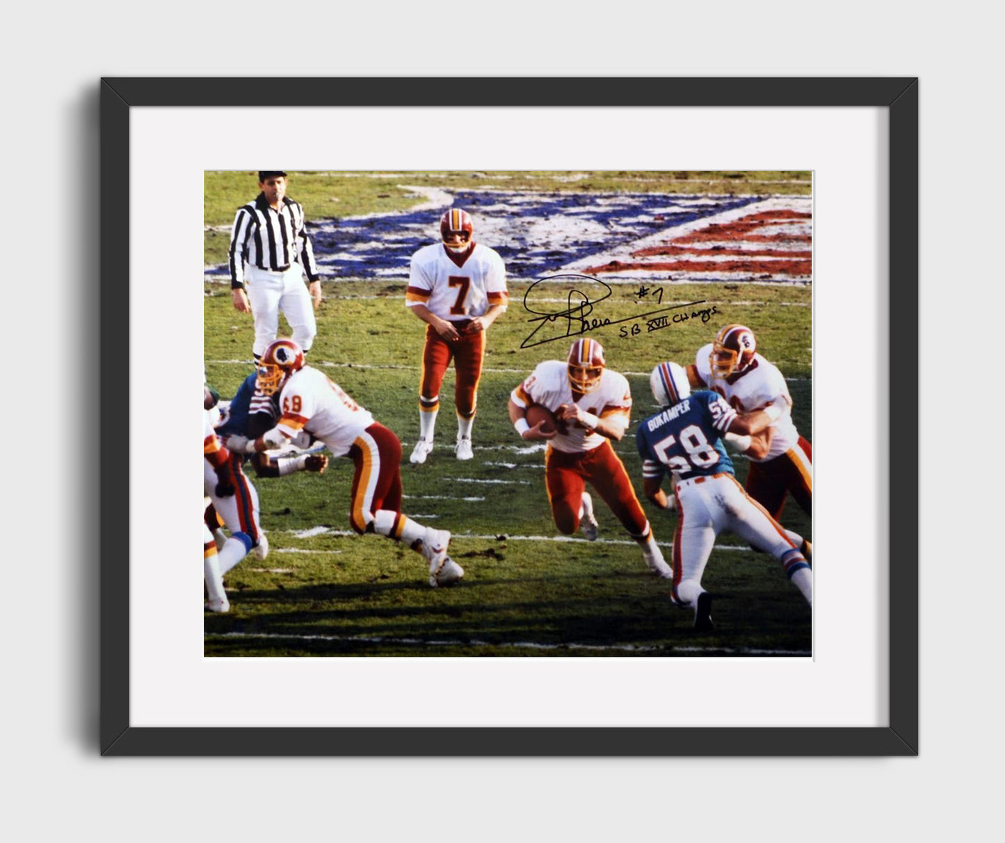 Joe Theismann - Super Bowl Xvii Champs Football Wall Art - football wall art print
