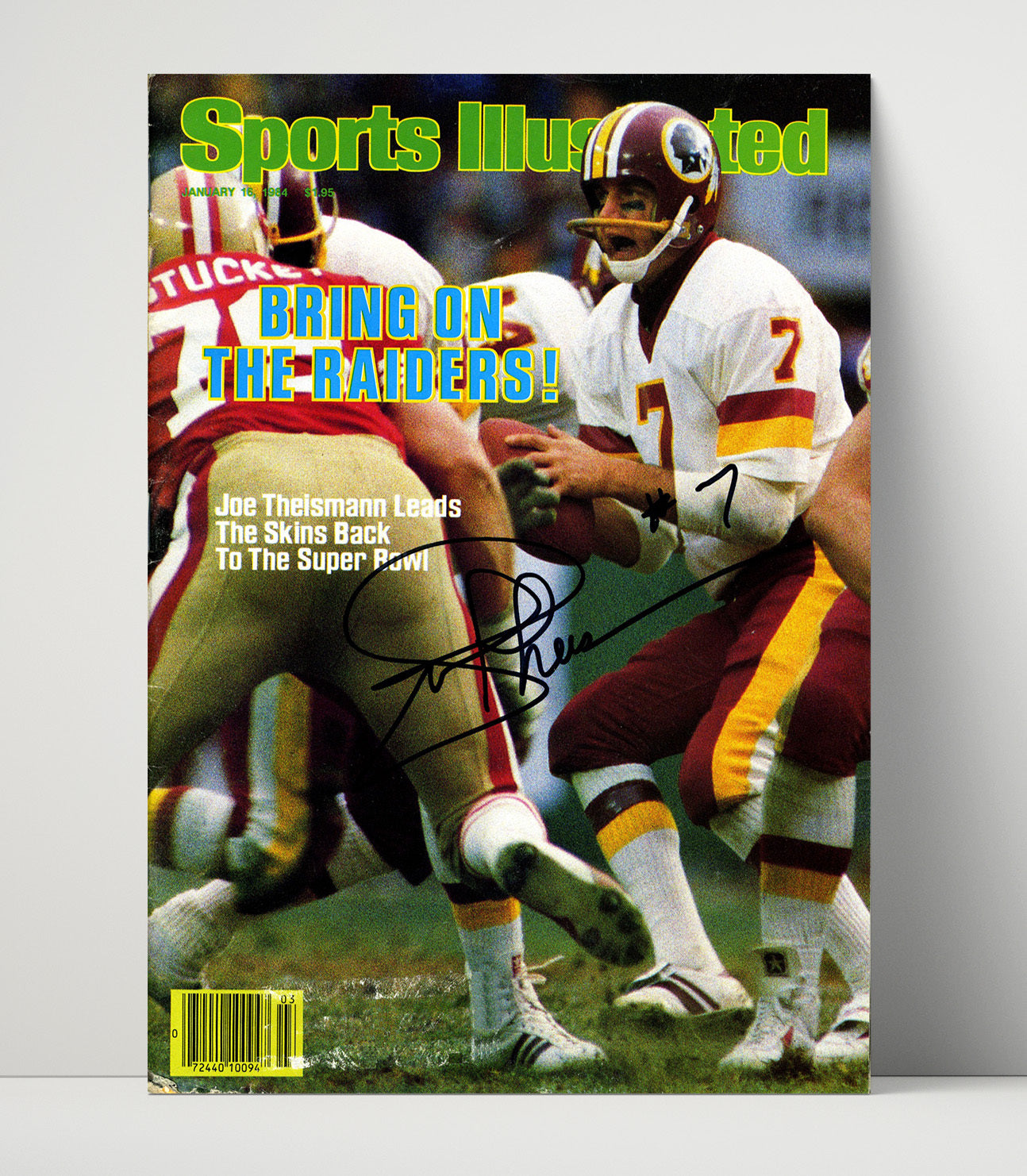 Joe Theismann - Washington football Leads Team to Super Bowl 1984 SI Cover Vintage Football Wall Art - 16x20 Unframed Print football decor