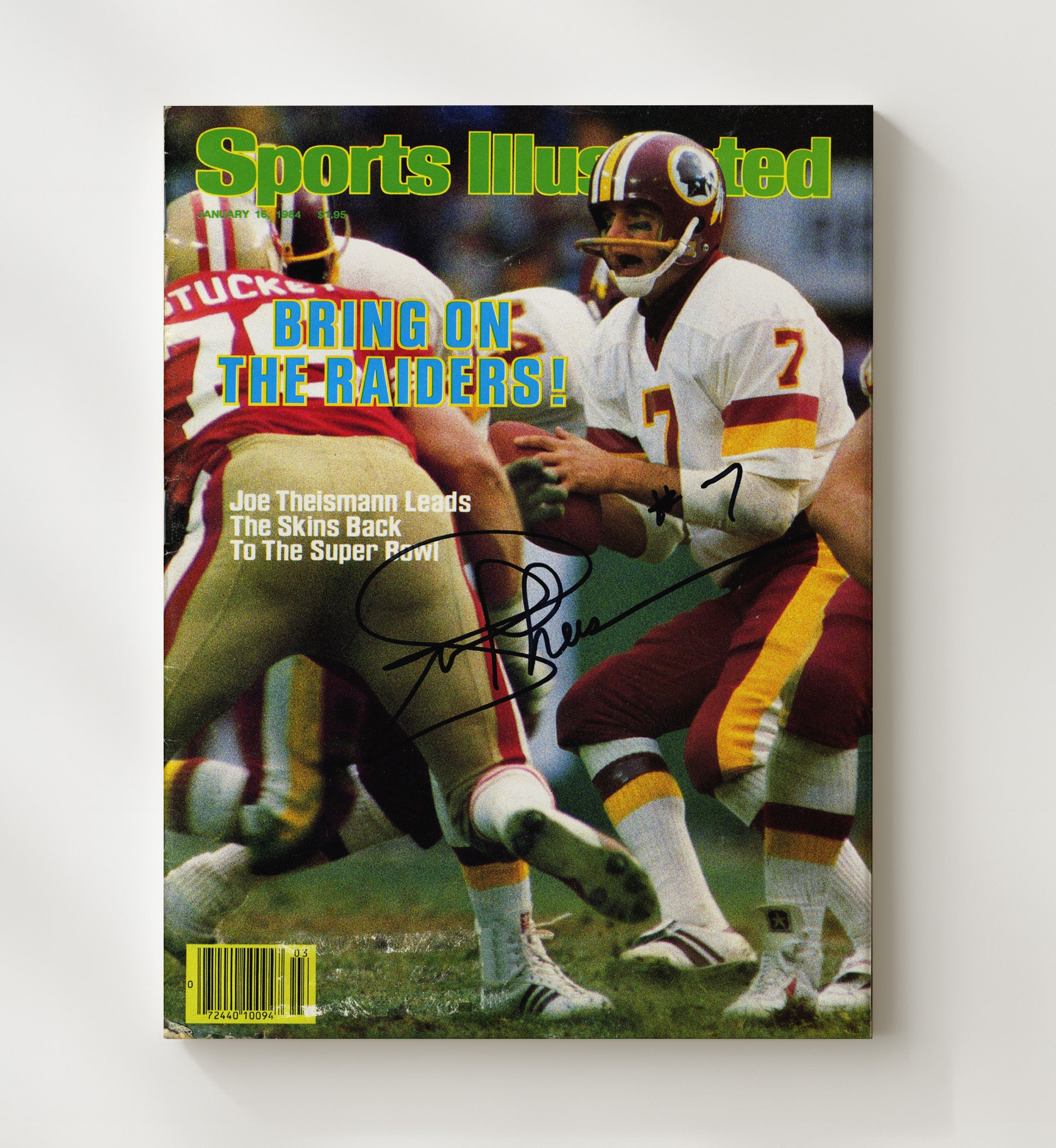 Joe Theismann - Washington Football Leads Team to Super Bowl 1984 SI Cover Football Wall Art - football wall art print
