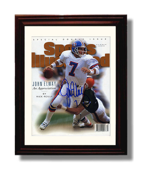 John Elway - Denver Football An Appreciation Quarterback Feature 1996 SI Cover 8x10 Canvas vintage football wall art
