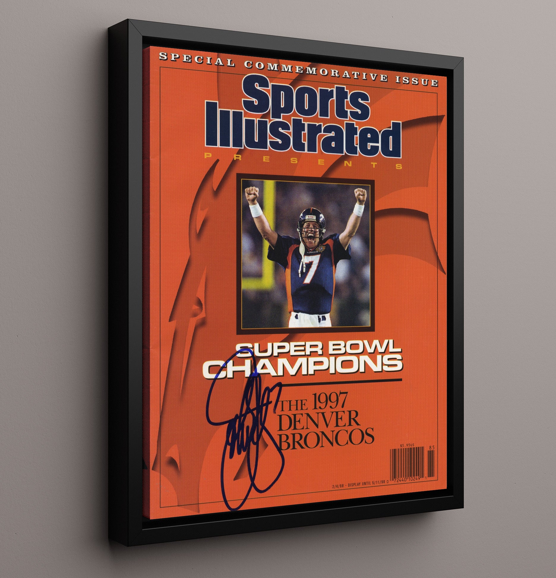 John Elway Champs 1997 - Mile High Magic Football Wall Art - football wall art print