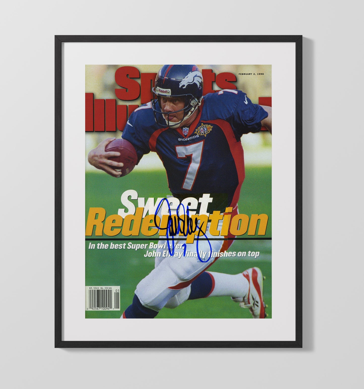 John Elway Redemption - Sweet Victory Football Wall Art - football wall art print