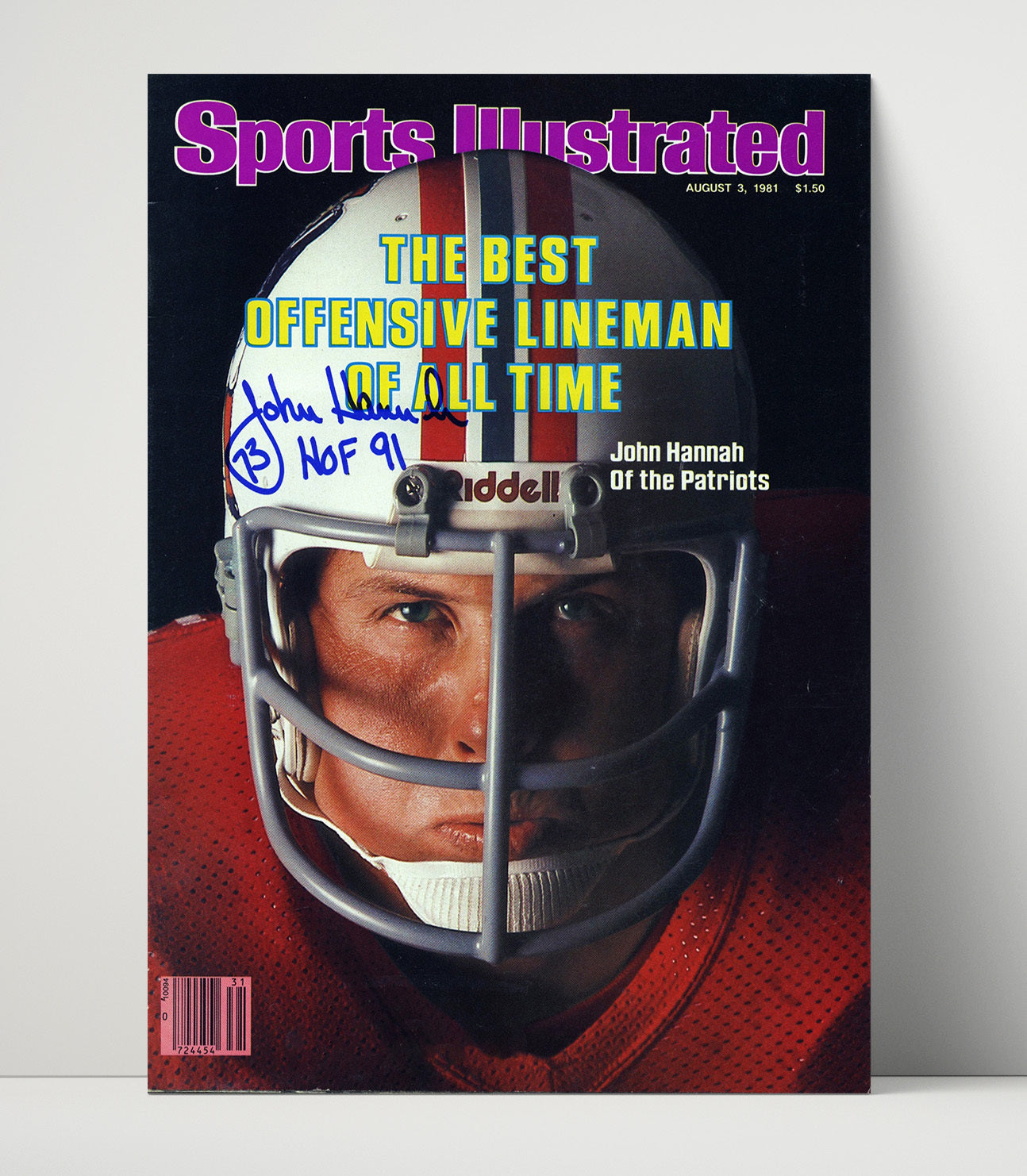John Hannah Best Lineman - Hog Wild Vintage Football Wall Art - 16x20 Unframed Print football decor