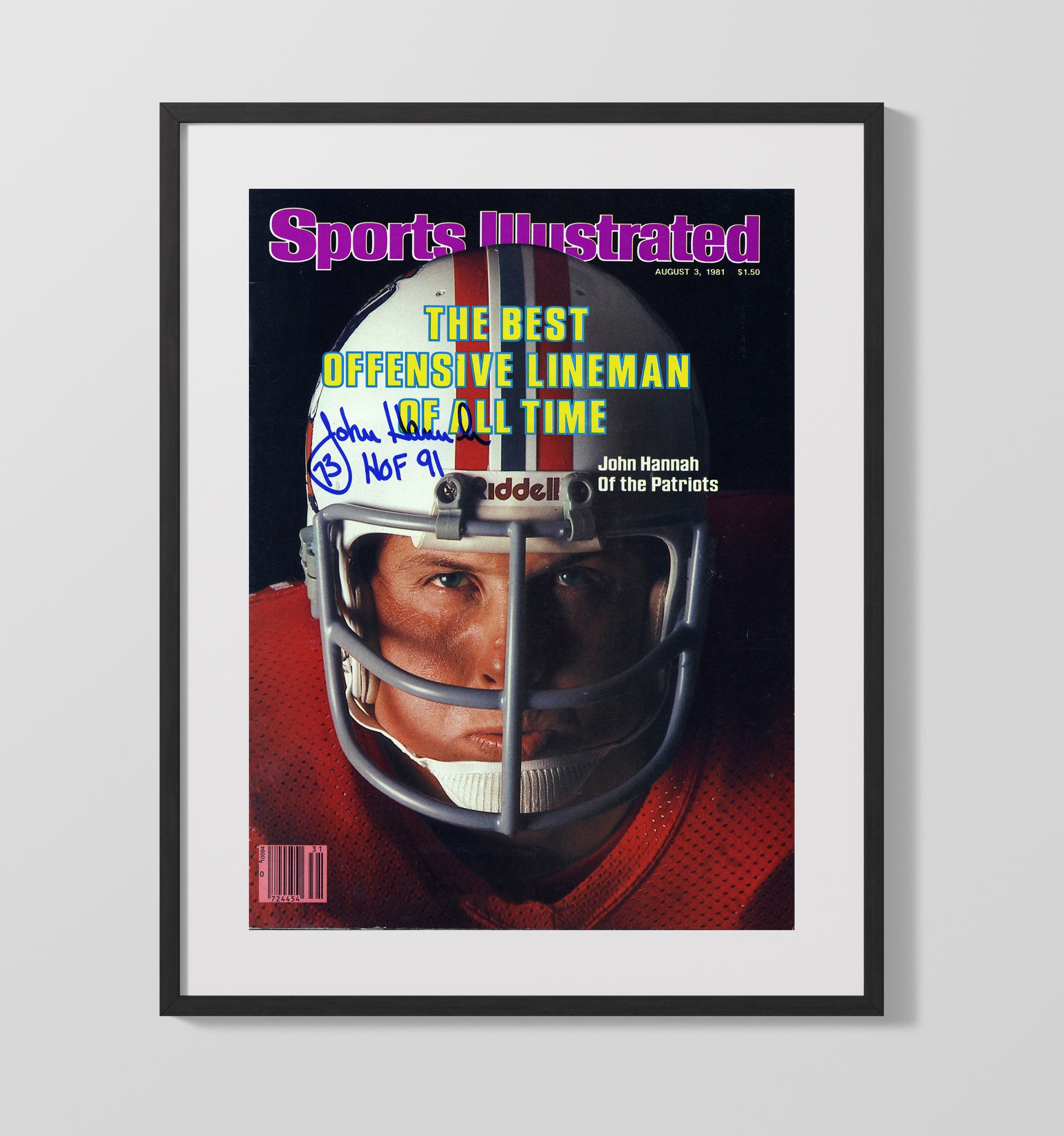 John Hannah Best Lineman - Hog Wild Football Wall Art - football wall art print