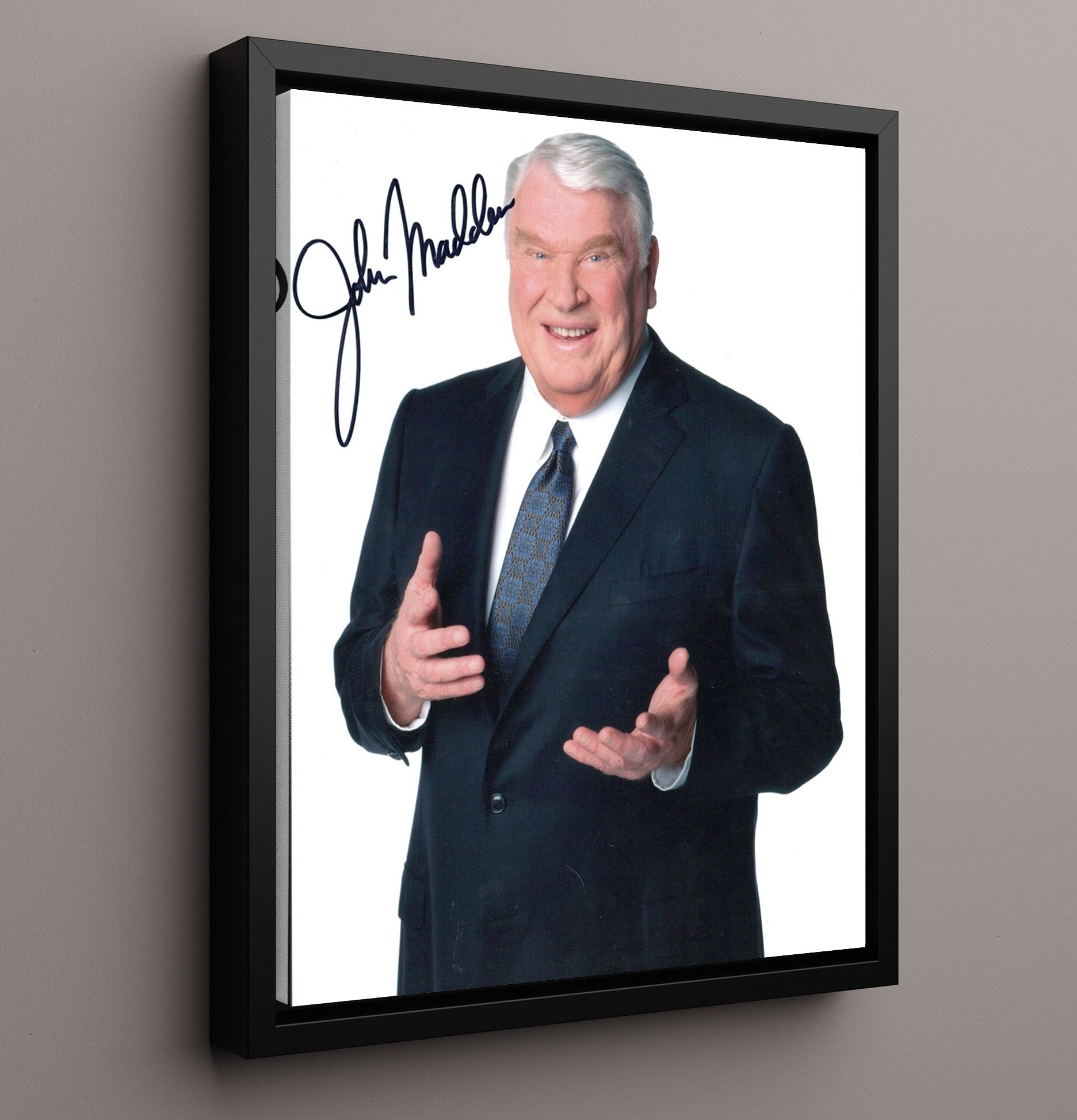 John Madden - Oakland Football Legendary Coach Studio Portrait Football Wall Art - football wall art print