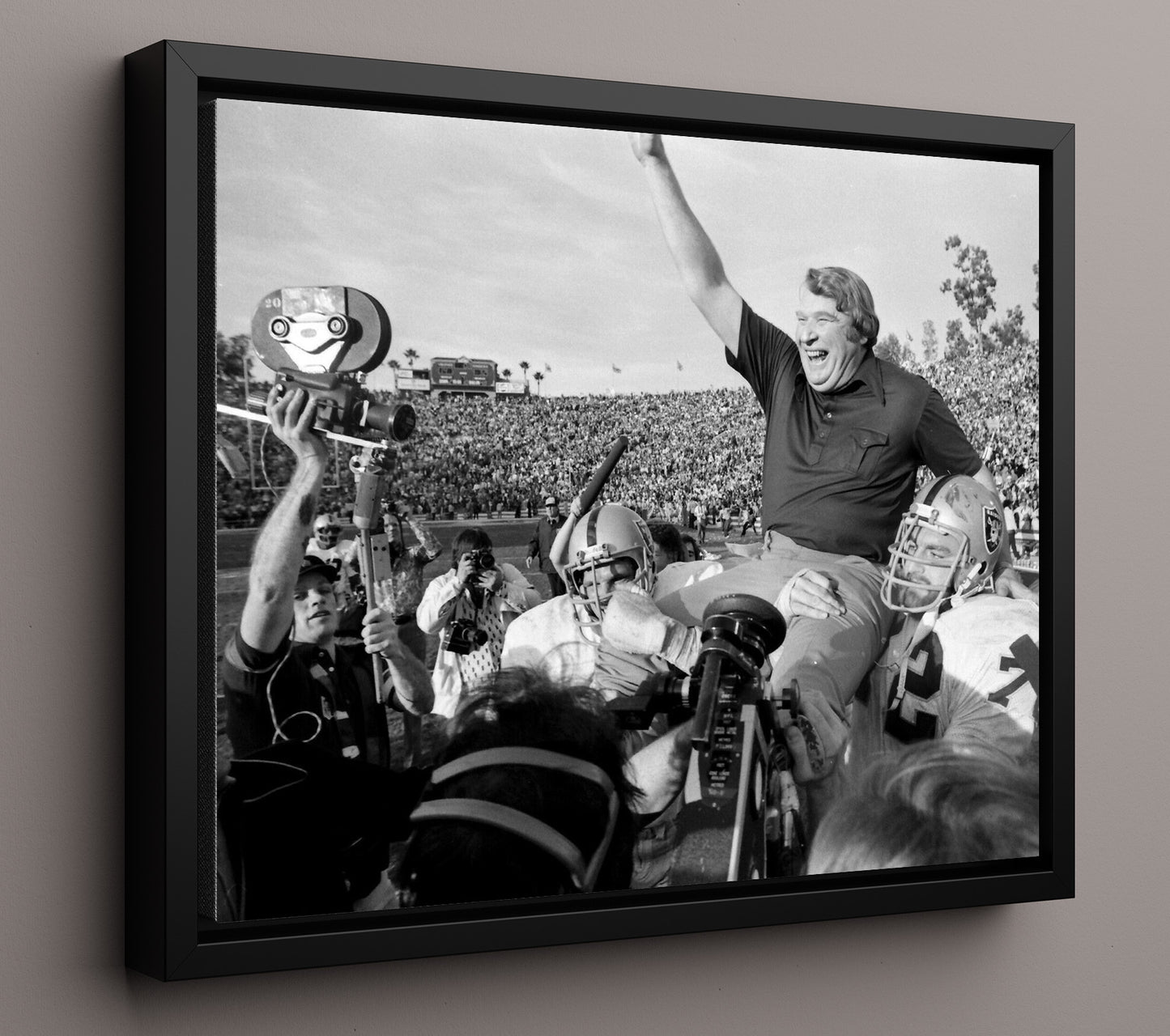 John Madden Raiders - Legendary Coach Lift Football Wall Art - football wall art print