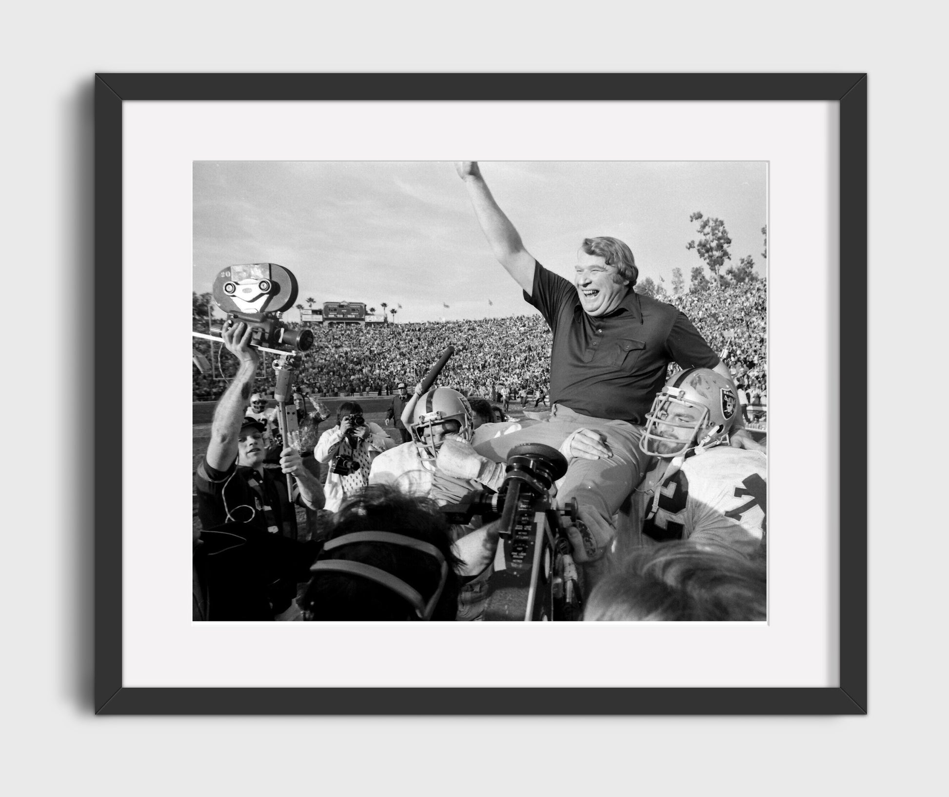 John Madden Raiders - Legendary Coach Lift Football Wall Art - football wall art print