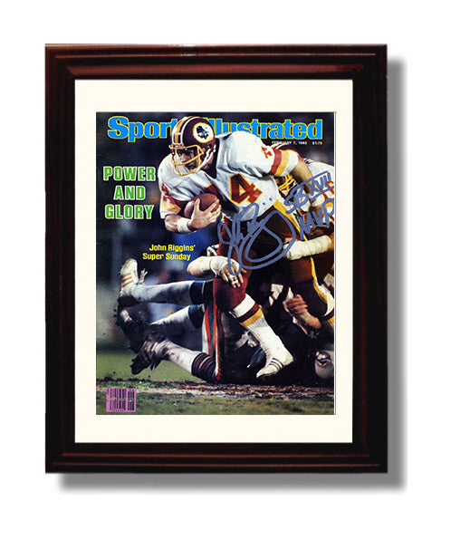 John Riggins Power and Glory - SB MVP Run 8x10 Canvas vintage football wall art