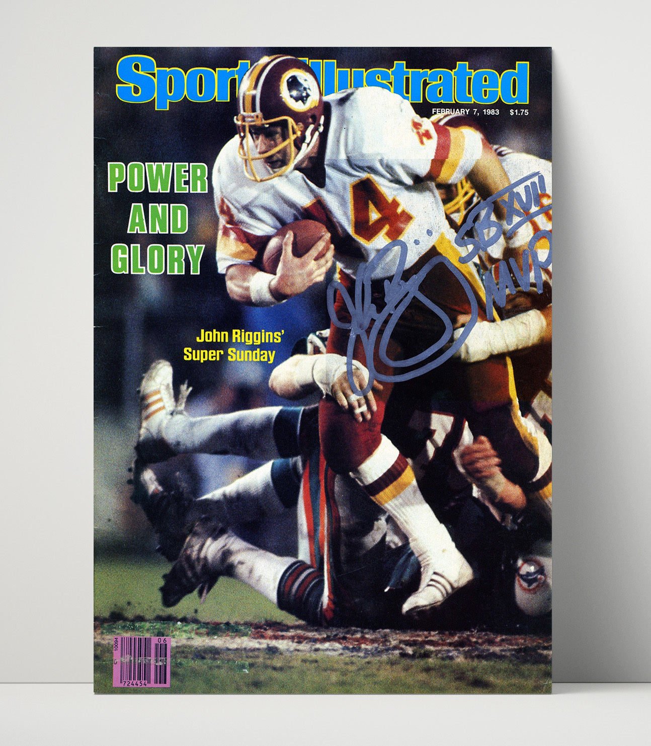 John Riggins Power and Glory - Sb Mvp Run Football Wall Art - football wall art print