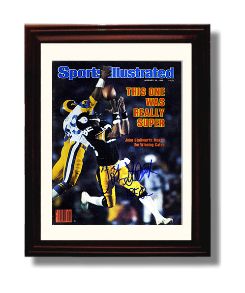 John Stallworth Super Bowl XIV - Clutch Catch 8x10 Canvas vintage football wall art