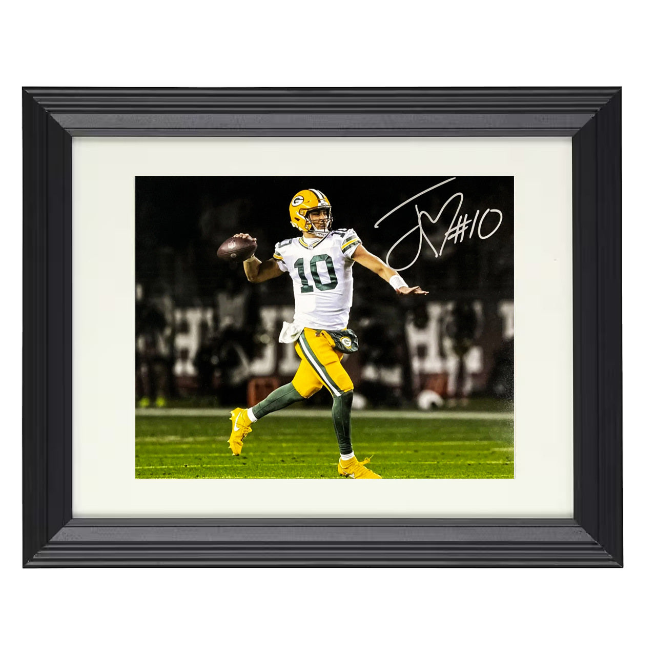 Jordan Love – Green Bay Future – 8x10 black beveled framed football wall art