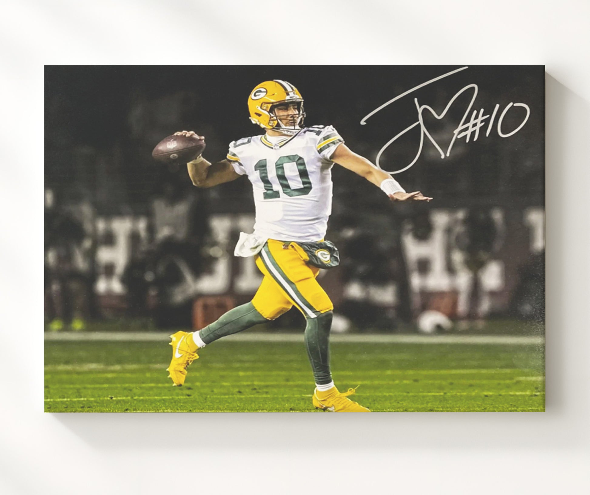Jordan Love - Green Bay Future Football Wall Art - football wall art print