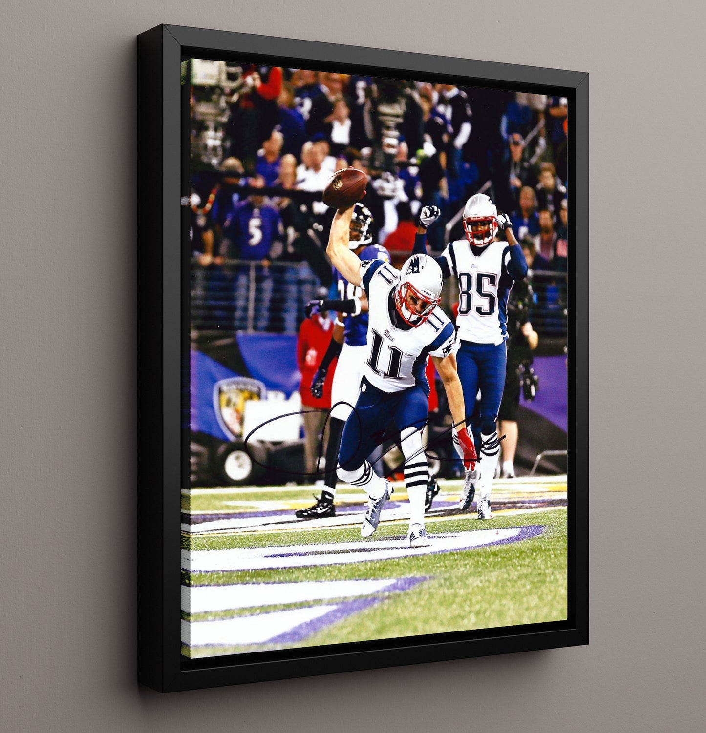 Julian Edelman - New England Football Touchdown End Zone Spike Celebration Football Wall Art - football wall art print