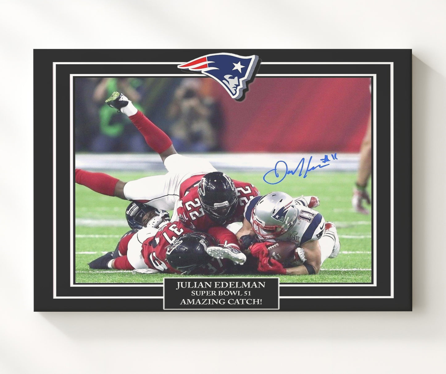 Julian Edelman Patriots - Super Bowl Catch Football Wall Art - football wall art print