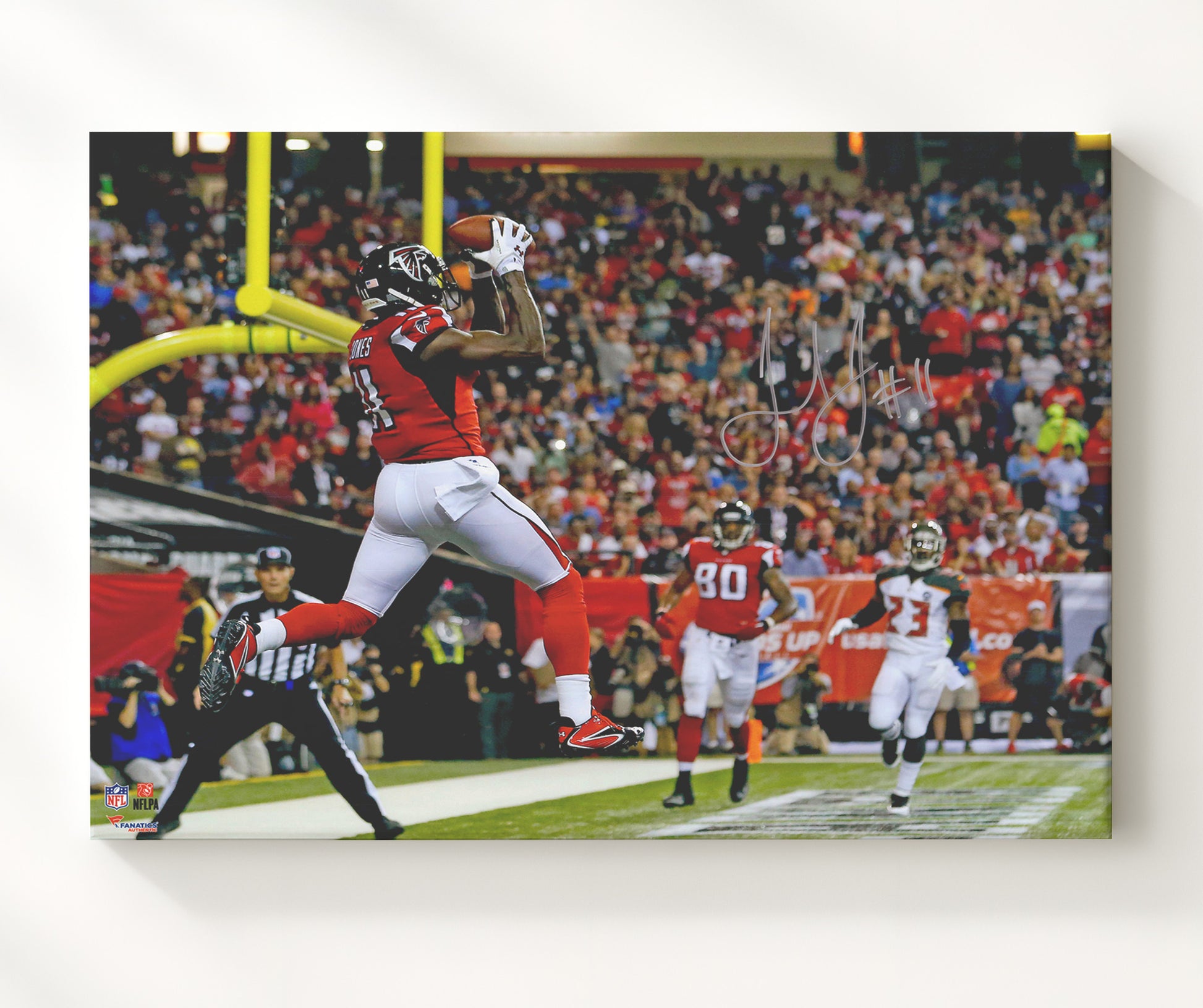 Julio Jones - Sky High TD Football Wall Art - football wall art print