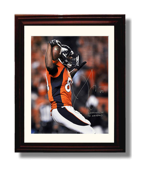 Julius Thomas - Denver Football Tight End Touchdown Celebration Arms Raised 8x10 Canvas vintage football wall art