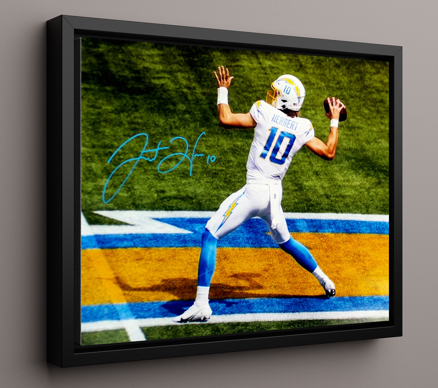 Justin Herbert - Deep Bomb Football Wall Art - football wall art print