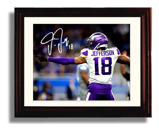 Justin Jefferson - First Down Pose 8x10 Canvas vintage football wall art