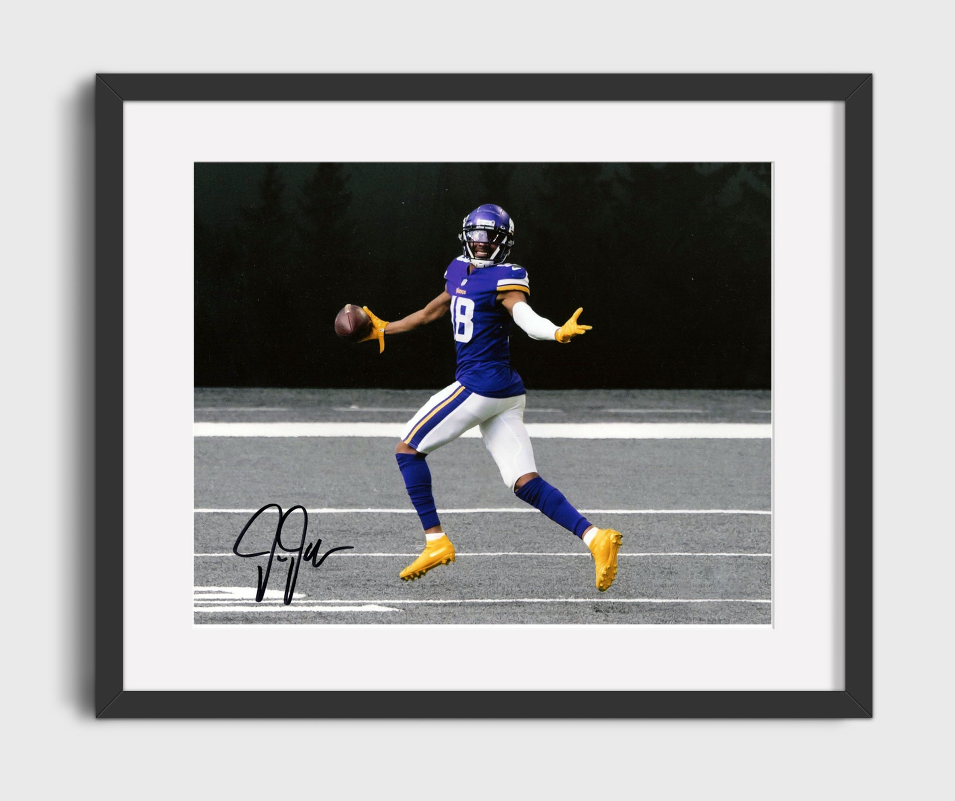 Justin Jefferson - Smooth Route Football Wall Art - football wall art print