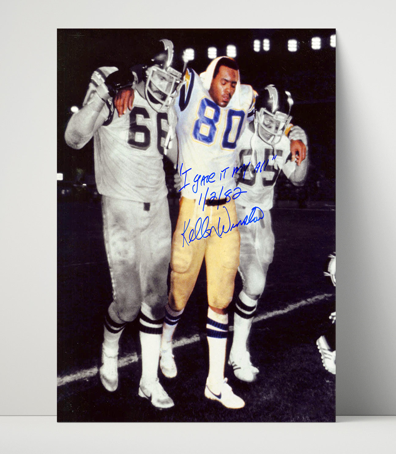 Kellen Winslow - San Diego Football Injured Walk Off Field 1982 Football Wall Art - football wall art print