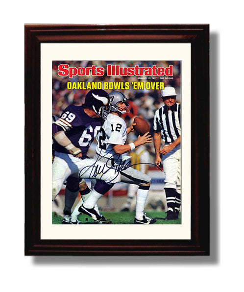 Ken Stabler Super Bowl XI - Snake Strikes 8x10 Canvas vintage football wall art