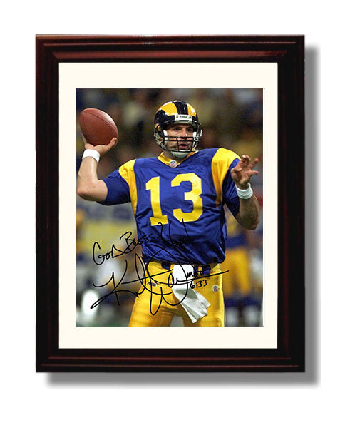 Kurt Warner - St Louis Football Quarterback Passing Play 8x10 Canvas vintage football wall art