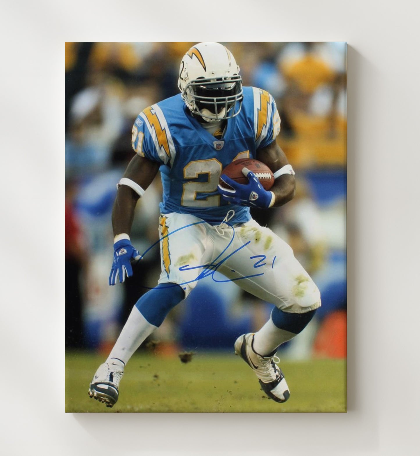 Ladainian Tomlinson - Lightning Bolt Football Wall Art - football wall art print