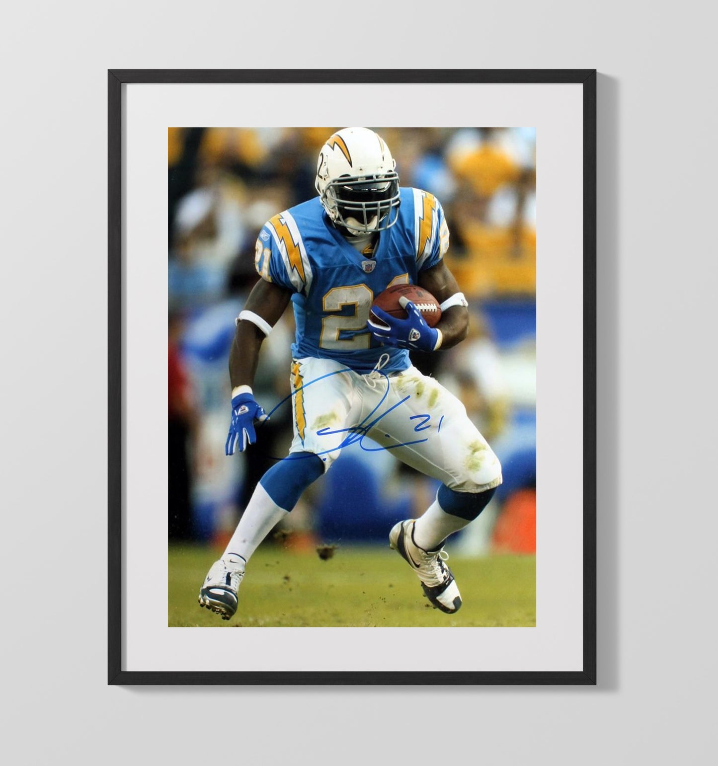 Ladainian Tomlinson - Lightning Bolt Football Wall Art - football wall art print