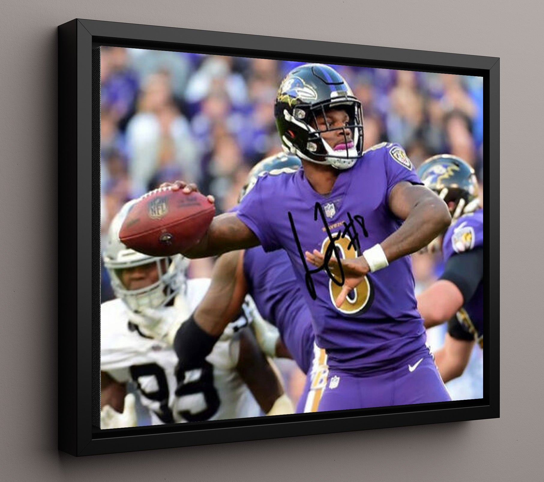 Lamar Jackson - Deep Strike Football Wall Art - football wall art print